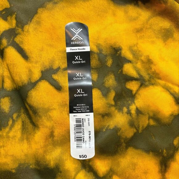 Brand new with Tags Men’s Xersion‎ Quick Dri Hoodie in Mango Juice Camo XL - Picture 5 of 7